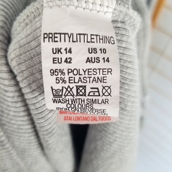 PrettyLittleThing Cut Out Midi Dress Stretch Knit Body Con Size 10 Sporty NWOT - Picture 6 of 8